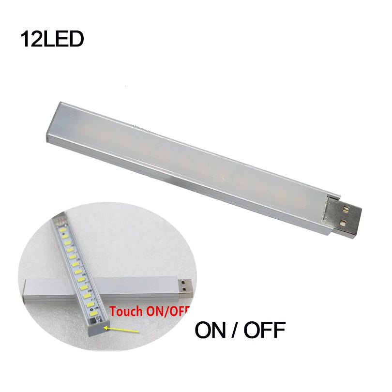 Mini Portable LED USB Light – Touch Sensor Desk Lamp with 3/8/24 LEDs for Reading, PC, Laptop & Power Bank Lighting
