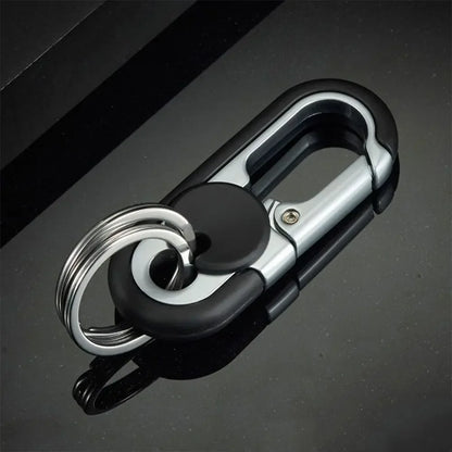 Double Ring Metal Keychain – Men’s Fashion Car Key Holder & Auto Accessories Gift