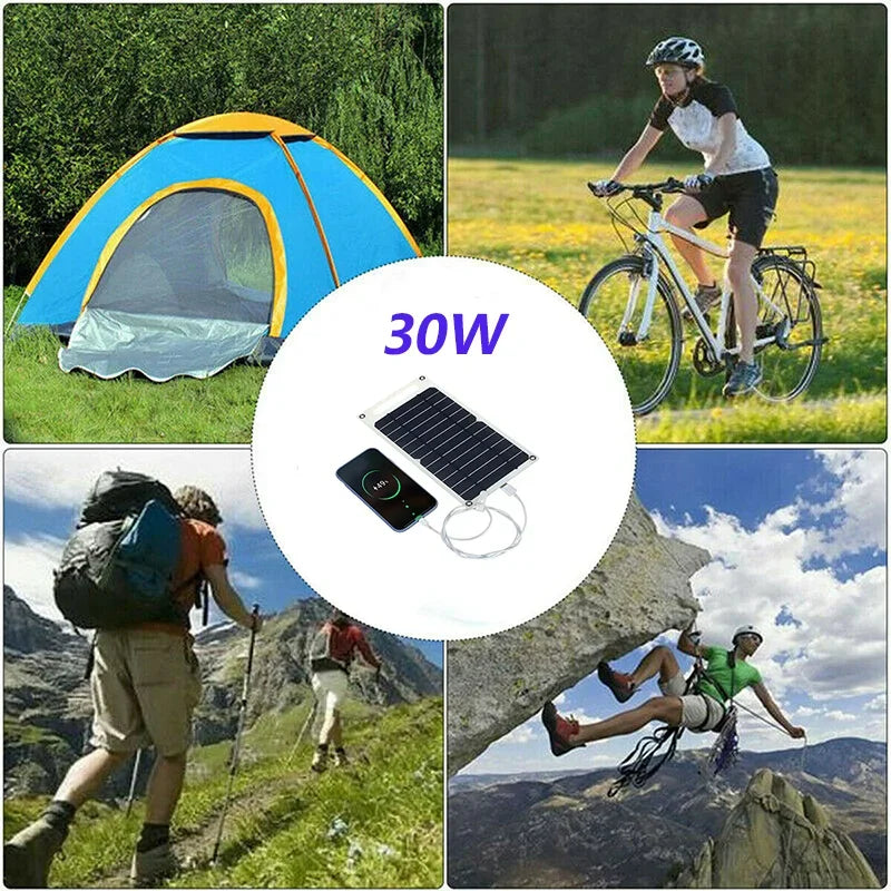 5V USB Type-C Solar Panel - Portable Flexible Charging Kit for Phones, Cars, Camping, Hiking & Power Banks (IP65)