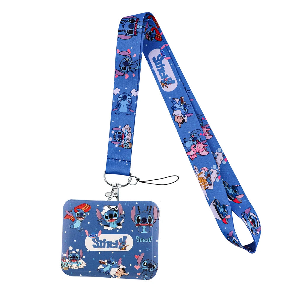 Cute Alien & Angel Cartoon Credential Holder Lanyard for Key, Card Badge & Gym Accessories