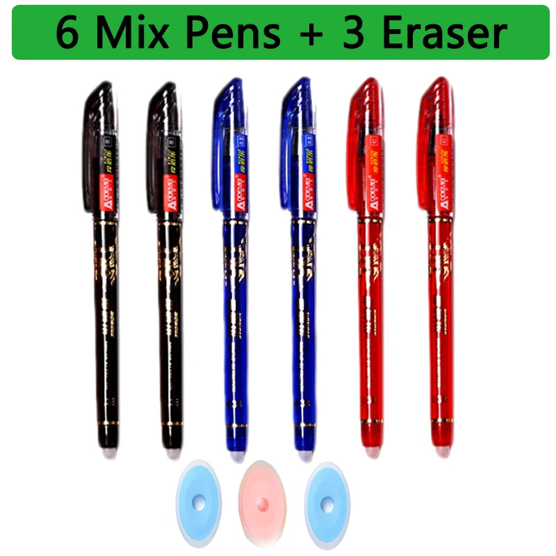 Kawaii Erasable Gel Pens 25-Piece Set - Cute School and Office Writing Pens for Notebooks and Stationery