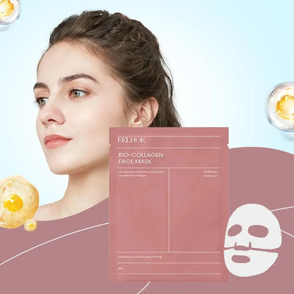Bio Collagen Face Mask Set - Deep Hydrating Overnight Pore Minimizing Brightening Skincare