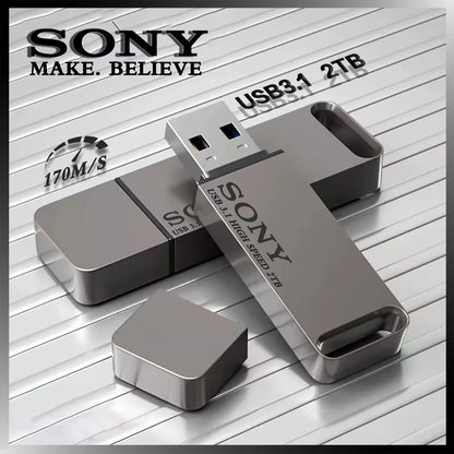 SONY High-Speed PenDrive – 2TB, 1TB, 512GB, 256GB USB Flash Drive for Xiaomi Phones, Portable Metal USB Stick