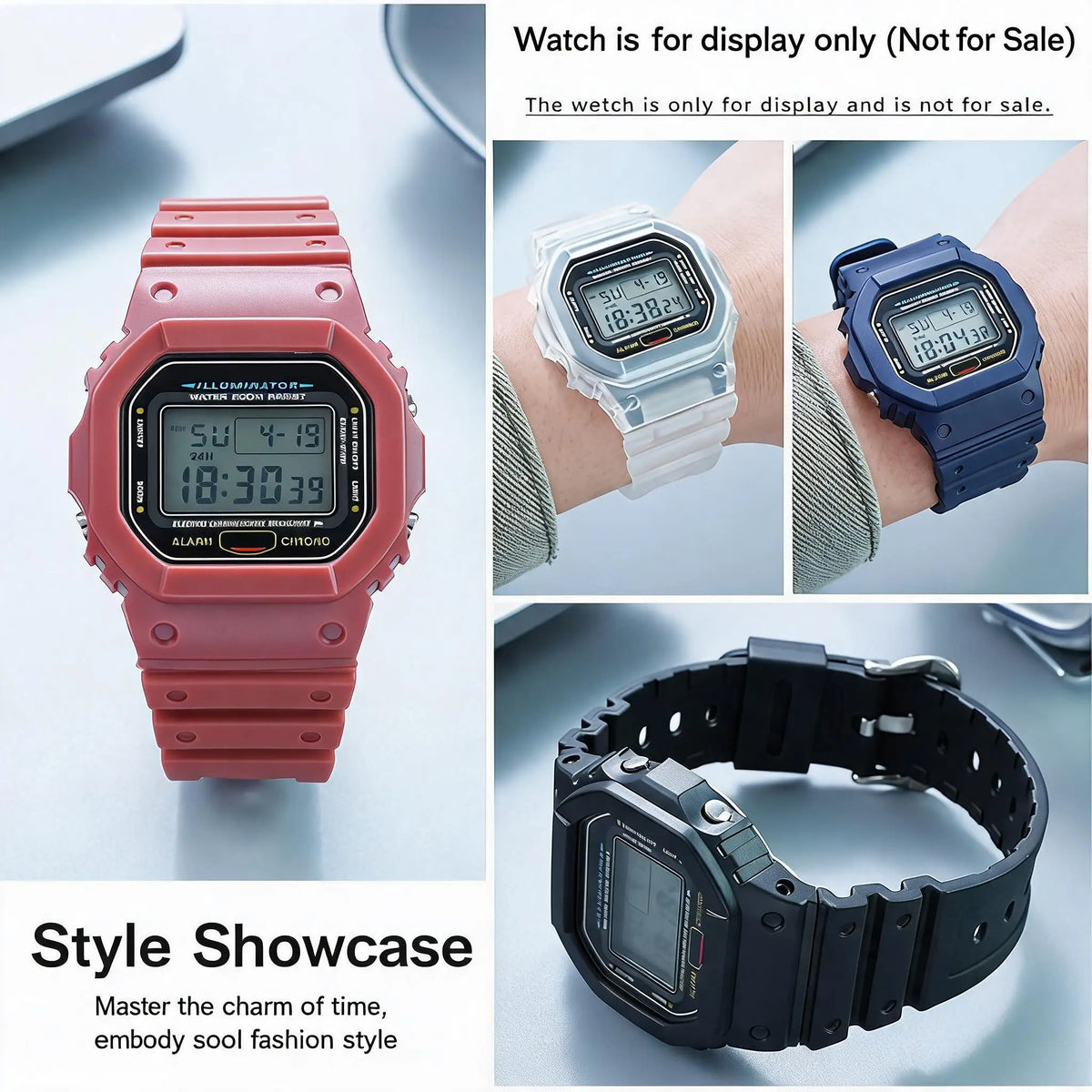Case and Resin Rubber Strap Set for Casio G-Shock DW-5600, GW-M5610 & GW-B5600 - Unisex Replacement Watch Accessories