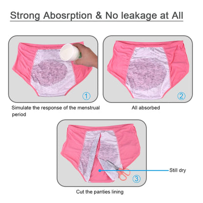 5-Pack Women’s Leak-Proof Menstrual Panties – Plus Size L-8XL Waterproof Period Underwear