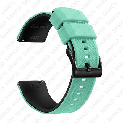 Premium Silicone Watch Band - Quick Release Rubber Replacement Strap for 18mm 20mm 22mm Watches