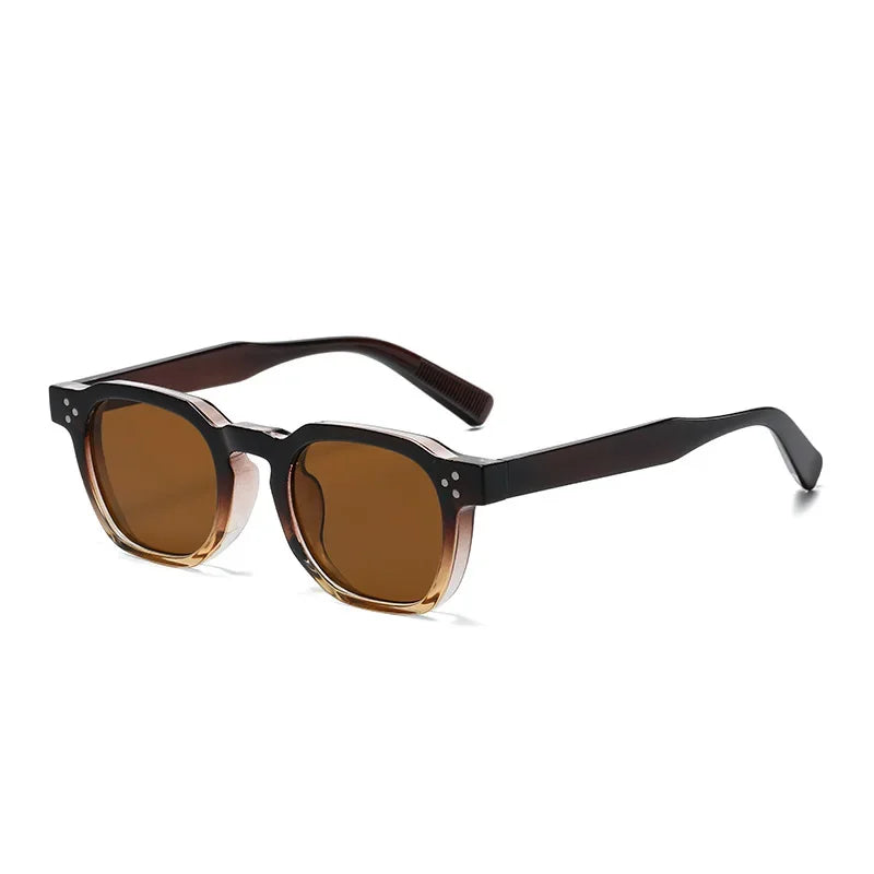 JNPCXI Vintage Rivet Oval Sunglasses – Fashion Leopard Frame Luxury Eyewear for Men & Women, Anti Blue Light Glasses