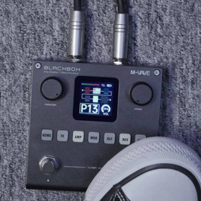 M-VAVE BLACKBOX Multifunctional Guitar/Bass Effect Pedal – 80 Editable Presets, 6 Effects Modules, Built-in Battery