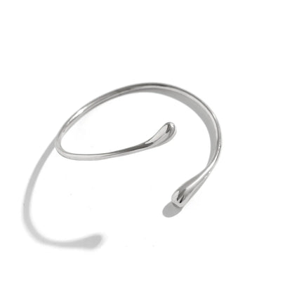 FTCY Vintage Upper Arm Bracelet for Women – Trendy Geometric Water Drop Shape Adjustable Bangle Women's Jewelry
