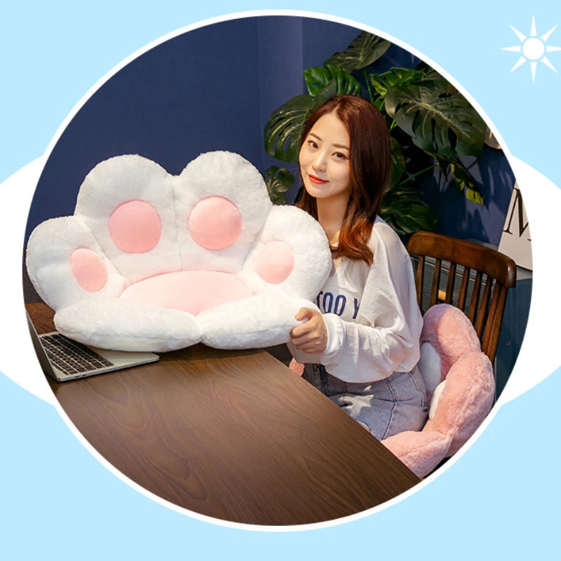 Cat Paw Chair Cushion | Lovely Cat Paw-Shaped Cozy Seat Pad and Floor Pillow | Adorable Chair Cushion for Comfort