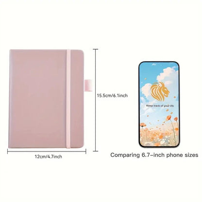 PU Cover A6 Notebook – Password Book with Alphabetical Tabs, Notepad for Office & School Supplies