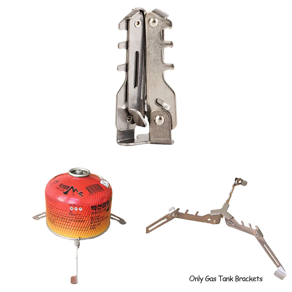 Outdoor Gas Cylinder Holder - Foldable Camping Stove Burner Tripod & Portable Gas Bottle Stand