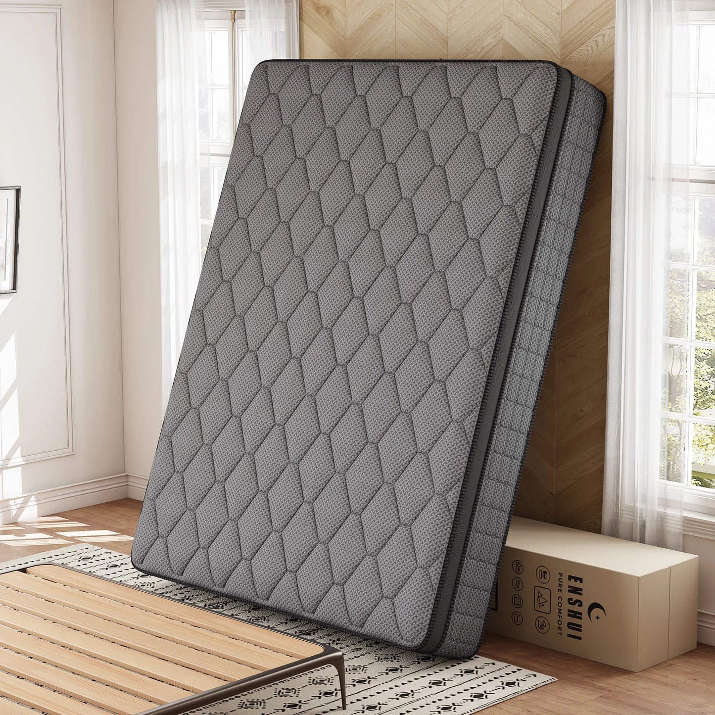 12-14 Inch Memory Foam Hybrid Mattress - Medium Firm Pocket Spring Bed Mattress with Pressure Relief & Cool Sleep for Twin, Full, Queen & King Beds