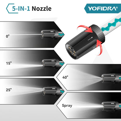 YOFIDRA 220Bar Brushless High Pressure Car Washer – 3 Gear Electric Spray Gun for Makita 18V Battery, Garden & Vehicle Cleaning