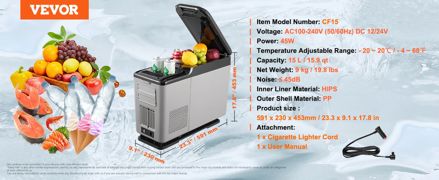SucceBuy Portable Car Refrigerator — 8L–75L Single & Dual Zone Fridge with Bluetooth Temperature Control for Camping & RV