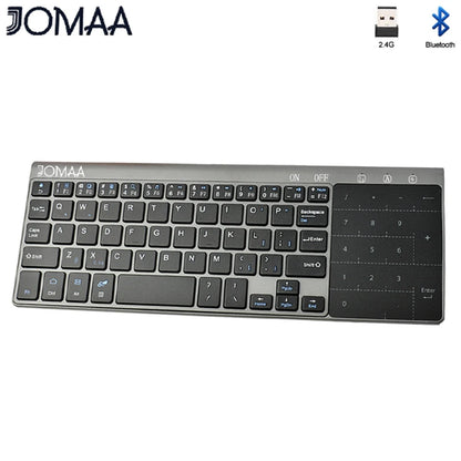 Slim 2.4G Wireless Keyboard with Touchpad — USB Numeric Keypad for Android, Windows, Desktop, Laptop & TV Box