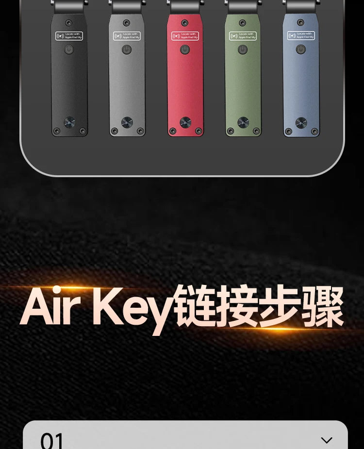 Key Organizer with Apple Find My — Built-In AirTag Holder, Holds 2–6 Keys, Car Keychain GPS Tracker (iOS Only)