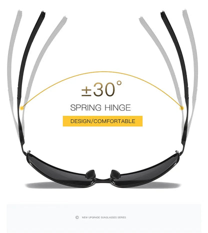Aoron Polarized Sunglasses — Unisex Driving Mirror Sun Glasses with Metal Frame & UV400