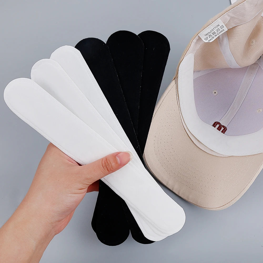 Invisible Sweat Absorber Liner Pads – Summer Baseball Cap Sweatband & Hat Size Reducer Stickers