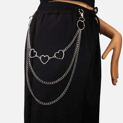 Vintage Metal Tassel Keychain – Long Rock Hipster Pant & Jean Clip Accessory for Women