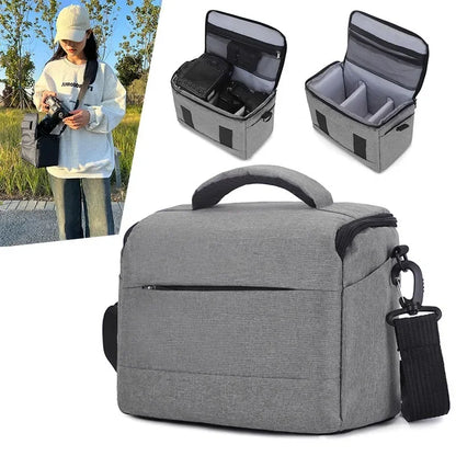 DSLR Camera Shoulder Bag – Portable Nylon Handbag & Crossbody Case for Sony, Nikon, Canon, Panasonic Equipment