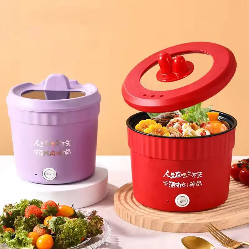 450W Mini Electric Cooking Pot – Multifunctional Rice Cooker, Hot Pot, Noodles, Porridge & Frying Pan