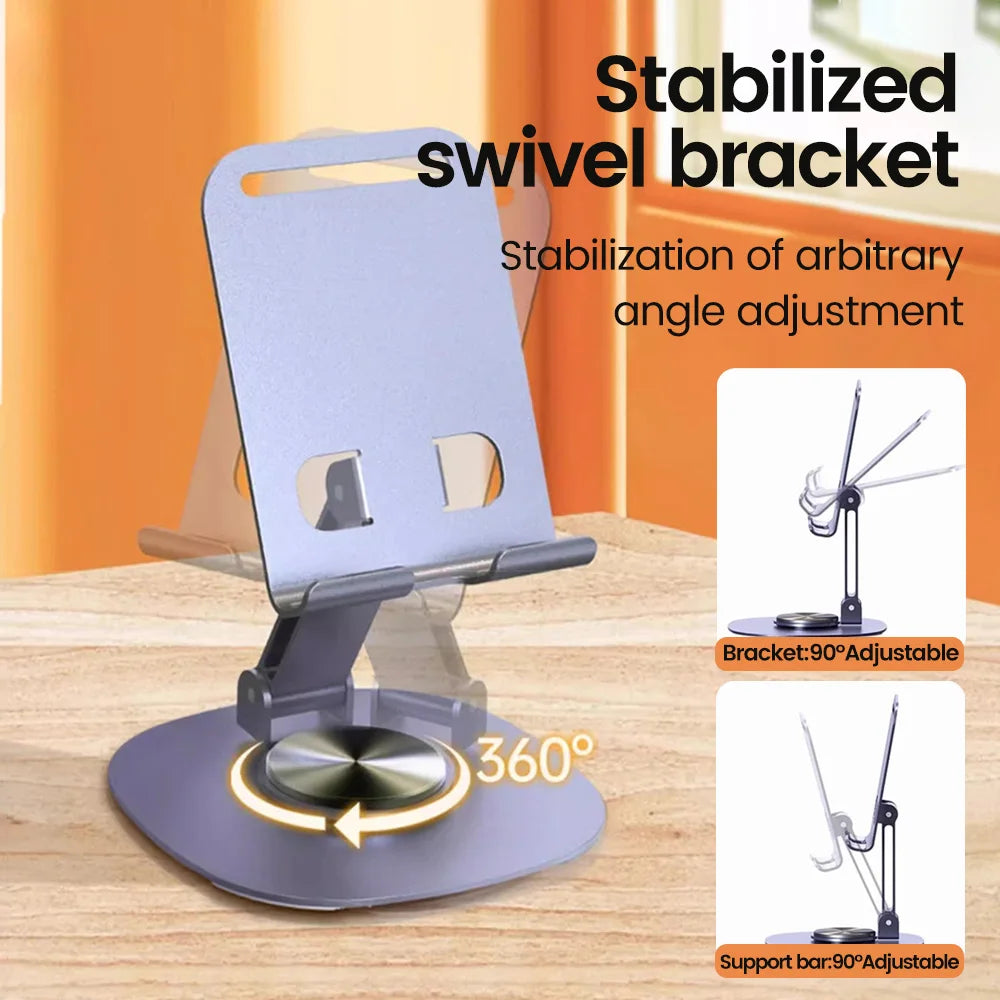 Olaf Rotating Cell Phone Holder - Adjustable Desktop Stand for iPad, Samsung & iPhone 15/14/13