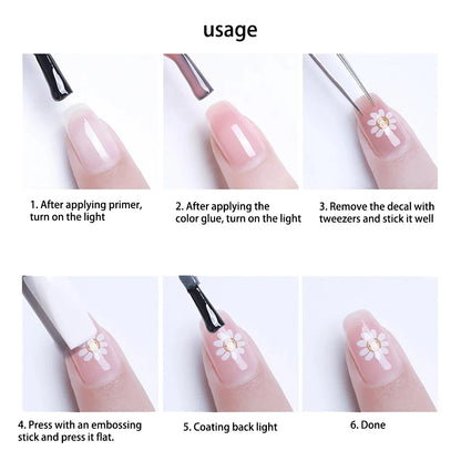 S-Sonnies Angels 3D Nail Art Stickers - Cartoon Adhesive Decal Stickers for Manicure & Nail Parts