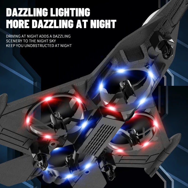 RC Plane with Camera – Remote Control Helicopter, Obstacle Avoidance, 2.4G EPP Foam Fighter Aircraft for Kids