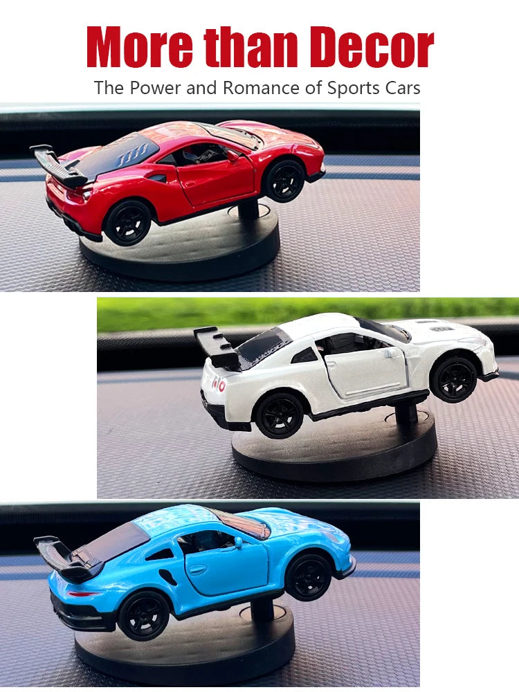 Drift Car Dashboard Toy Model — Swinging Sports Race Car Ornament for Interior Decor & Fun Accessories for Men