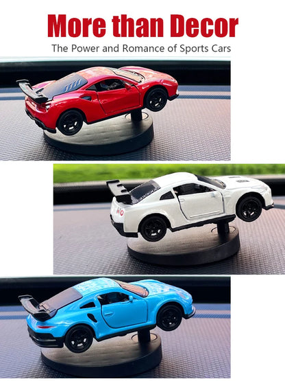 Drift Car Dashboard Toy Model — Swinging Sports Race Car Ornament for Interior Decor & Fun Accessories for Men