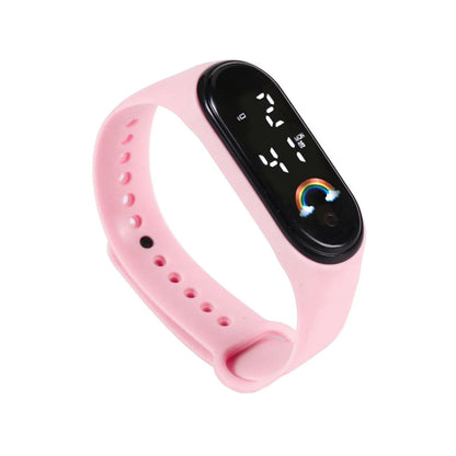 Kawaii Kids Smart Watch – Waterproof Digital Sports Watch for Boys & Girls with Silicone Strap