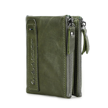 CONTACT'S Genuine Leather Short Wallet for Women — Luxury Designer Card & Coin Holder, Mini Money Clip Wallet with Free Shipping