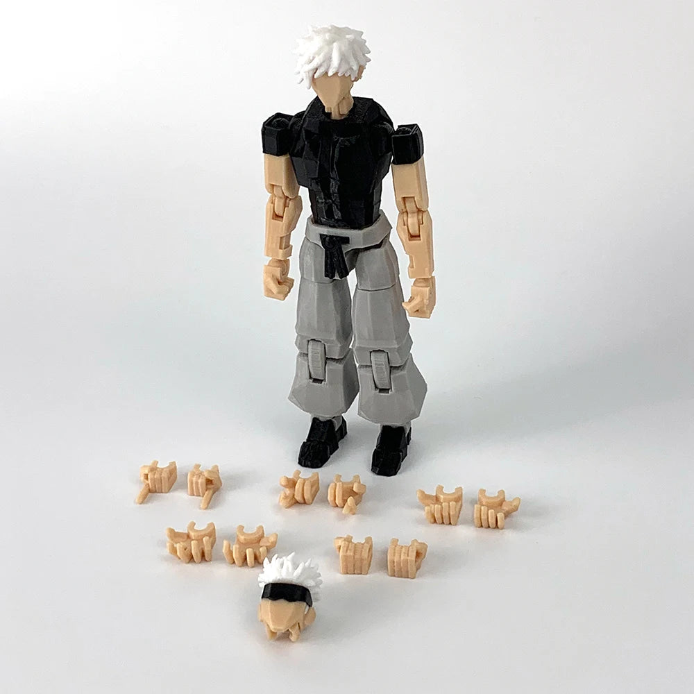 3D Printed Jujutsu Kaisen Gojo Satoru Figure — Multi-Jointed Anime Action Toy & Mannequin Model Ornament Gift