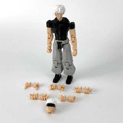 3D Printed Jujutsu Kaisen Gojo Satoru Figure — Multi-Jointed Anime Action Toy & Mannequin Model Ornament Gift
