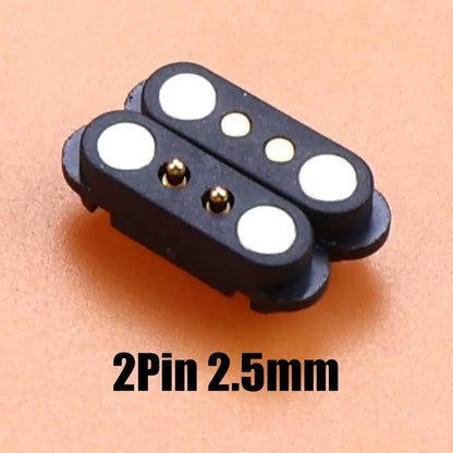 DC Magnetic Pogo Pin Connector - 2–8 Pin Spring-Loaded Male/Female Power Socket, 2.5/2.54/2.8mm Spacing