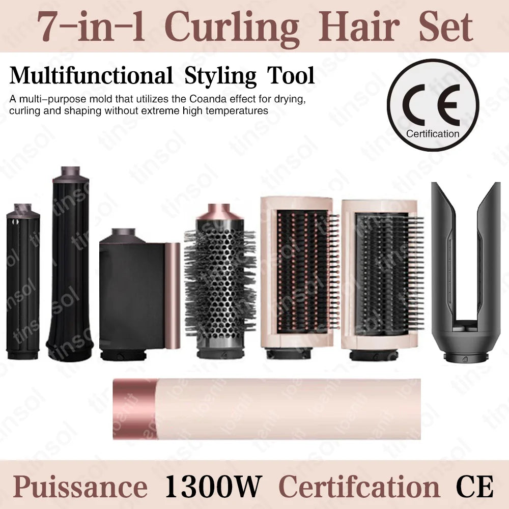 7-in-1 Multifunctional Hair Styling Set – Curling Iron, Hair Dryer & Straightener for Salon-Quality Home Styling