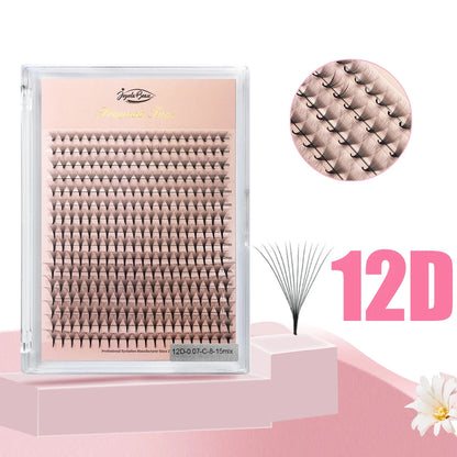 Goddess Premade Volume Lash Fans — 4D to 20D Faux Mink Individual Eyelash Extensions, Pointy Stem 320 Fans