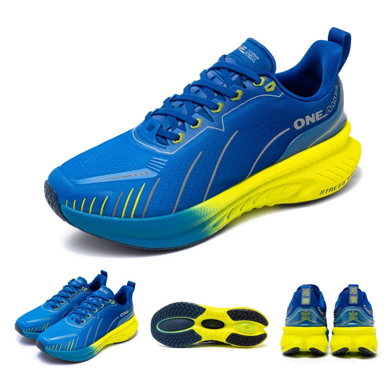 ONEMIX Cushioning Running Shoes - Heavy Runner Support Non Slip Athletic Sneakers for Men & Women Outdoor Sports