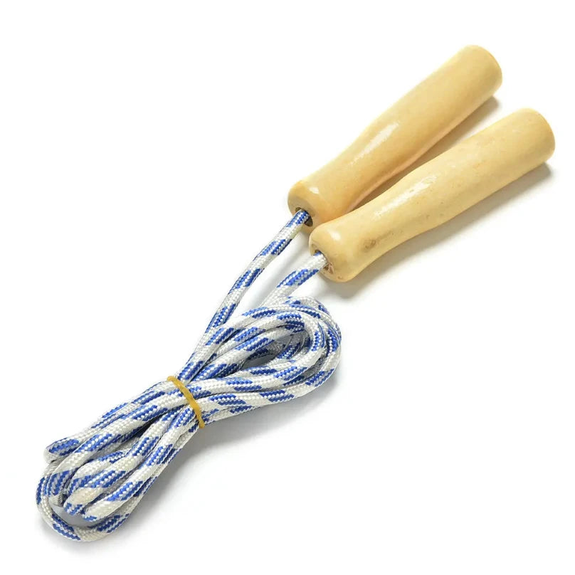 Kids Sports Jump Rope – Speed Skipping Rope with Wooden Handles for Fitness, Training, and Outdoor Play