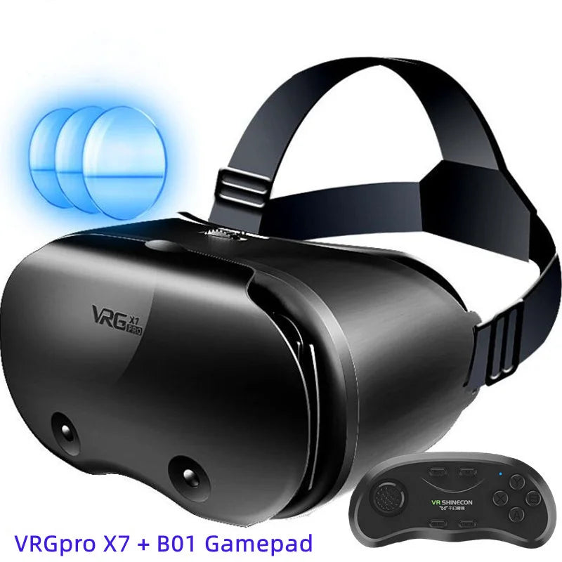 VRGpro X7 3D VR Headset – Virtual Reality Glasses Box for iOS & Android 5-7" Phones with Wireless Controller