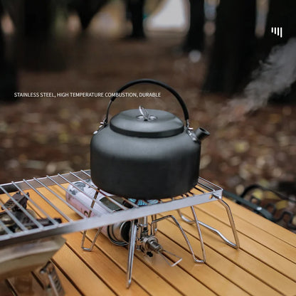 Multifunction Folding Campfire Grill Stand - Portable Camping Grill Grate for Outdoor Cookware - BBQ Rack & Gas Stove Bracket