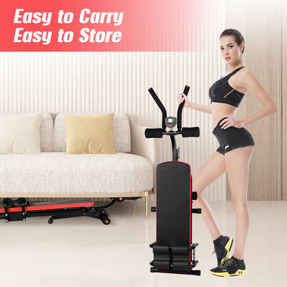 Foldable Ab Workout Machine – Adjustable Abdominal Trainer for Stomach Exercise at Home Gym