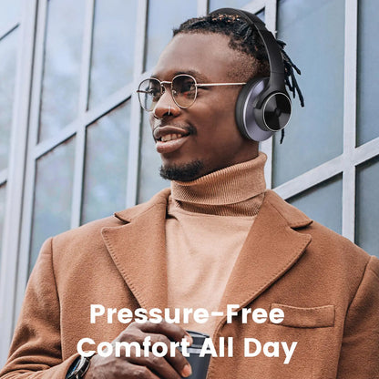Oneodio A10 Bluetooth 5.4 Headphones - Hybrid Active Noise Cancelling, Hi-Res Audio, Over-Ear Wireless Headset with 5-Mic ANC