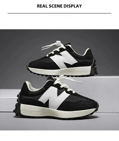 Children's Trendy Cushioned Sports Shoes - Soft Sole Lace-Up Running & Basketball Shoe