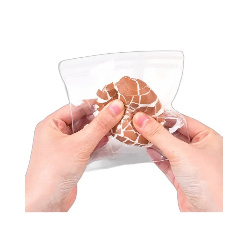 Soft Simulated Egg Stress Relief Toy - Novel Squeeze Fidget Toy for Kids & Adults, Disposable Eggshell Design
