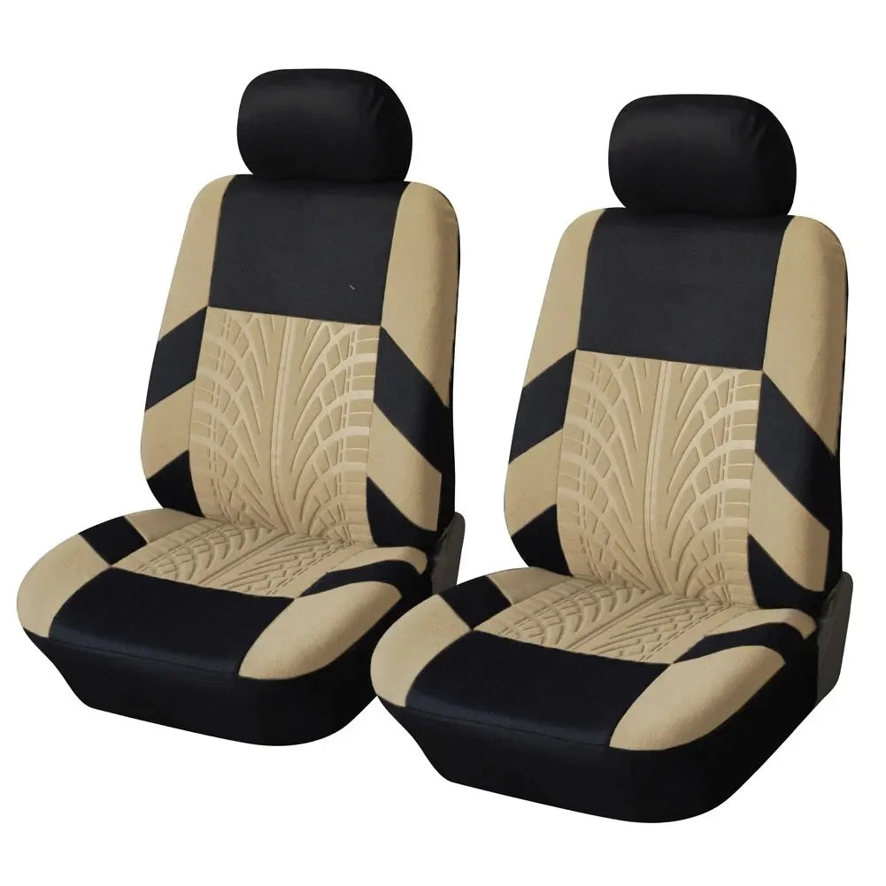 Universal Full Set Car Seat Covers – Front Split & Rear Bench Cloth Protectors for SUV, Sedan & Van Automotive Interior Protection Accessories