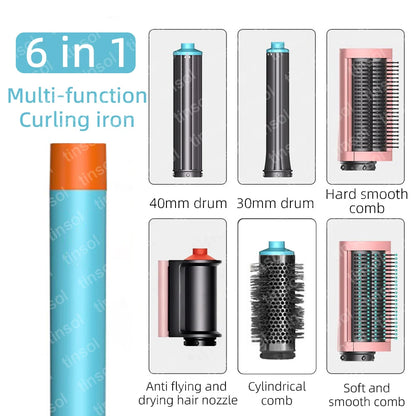 6-in-1 High-Speed Hair Styler - 110,000 RPM Ionic Hair Dryer & Automatic Curling Set