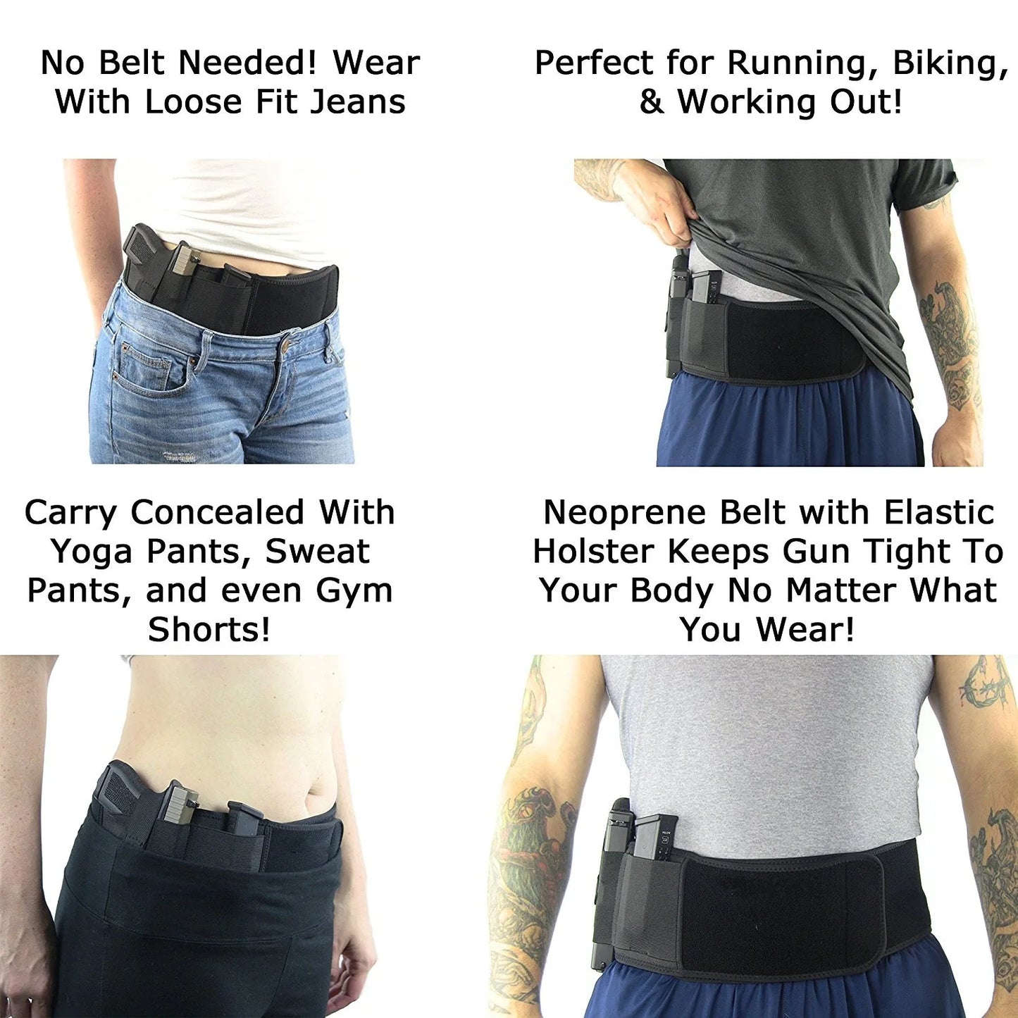 Tactical Hidden Belly Gun Holster – Portable Concealed Carry Waistband Belt for Outdoor Hunting, Shooting & Defense