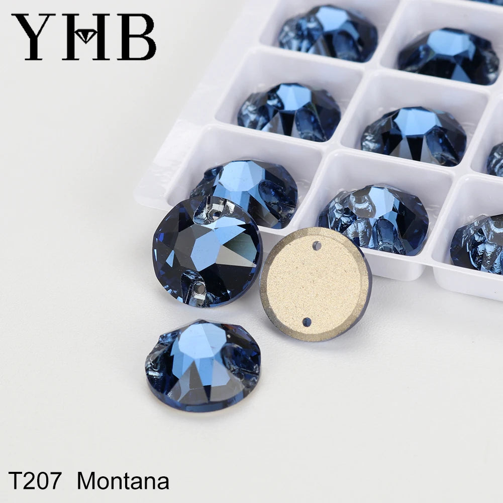 YHB XIRIUS AB Moonlight Glass Crystal — Flatback Sew-On Rhinestones for Garments, Clothes & Bags